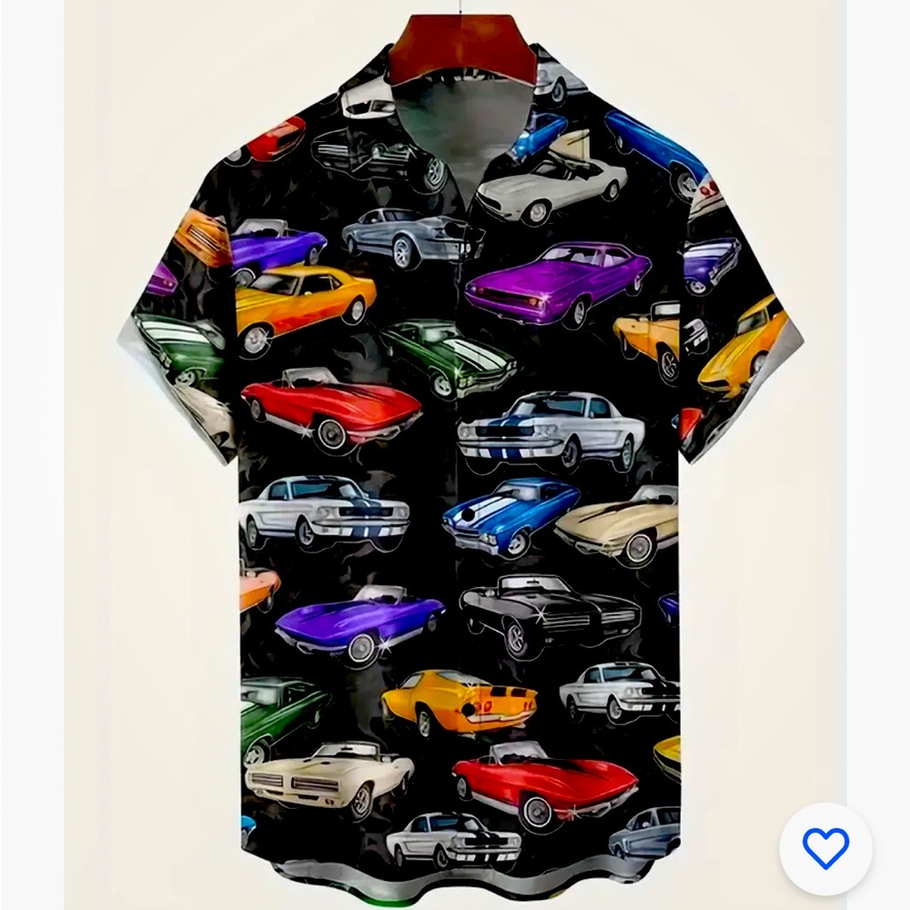 Hawaiian Muscle Car Shirt-Multi Color